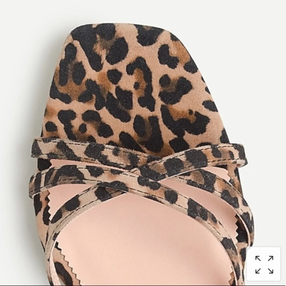 J. Crew NIB Women's Odette‎ Leopard Strappy Sandals